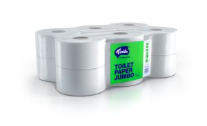 közületi egészségügyi papír 2 réteg 19 cm hófehér, 120 m, 12 tekercs/zsugor "Tissue"