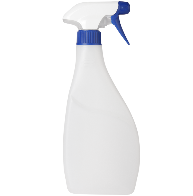 flakon szórófejjel 500 ml "G", lapos,henger