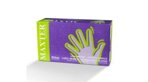 gumikesztyű 100 db-os / latex/, Maxter, FEHÉR, L, púderes