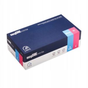Gumikesztyű 100 db-os / nitril/, easyCare, KÉK, S,  púder mentes