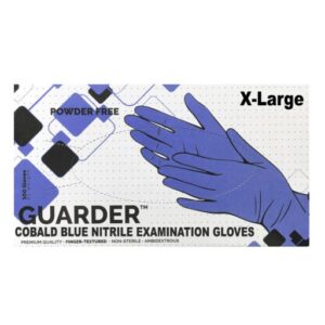 Gumikesztyű 100 db-os / nitril/, Guarder, KÉK, XL,  púder mentes