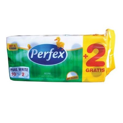Perfex wc papír,  8+2 tekercs, 2 réteg 126 lap 12 cs/zsug