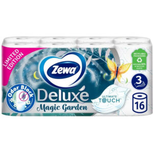 Zewa Deluxe wc papír, 3 réteg, 16 tekercs, AQUA TUBE (Magic Garden...)