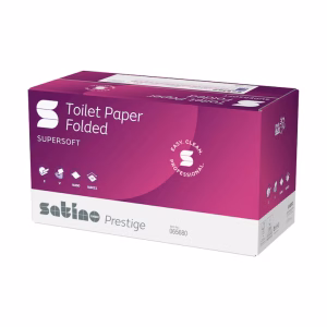 Satino Wepa Prestige hajtogatott wc papír, 2 réteg, hófehér,9,8×21 cm/lap, 30×300 lap/karton