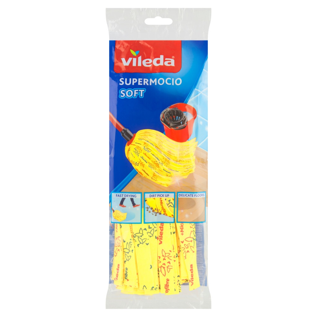 Vileda felmosófej Supermocio Soft sárga Pattintós