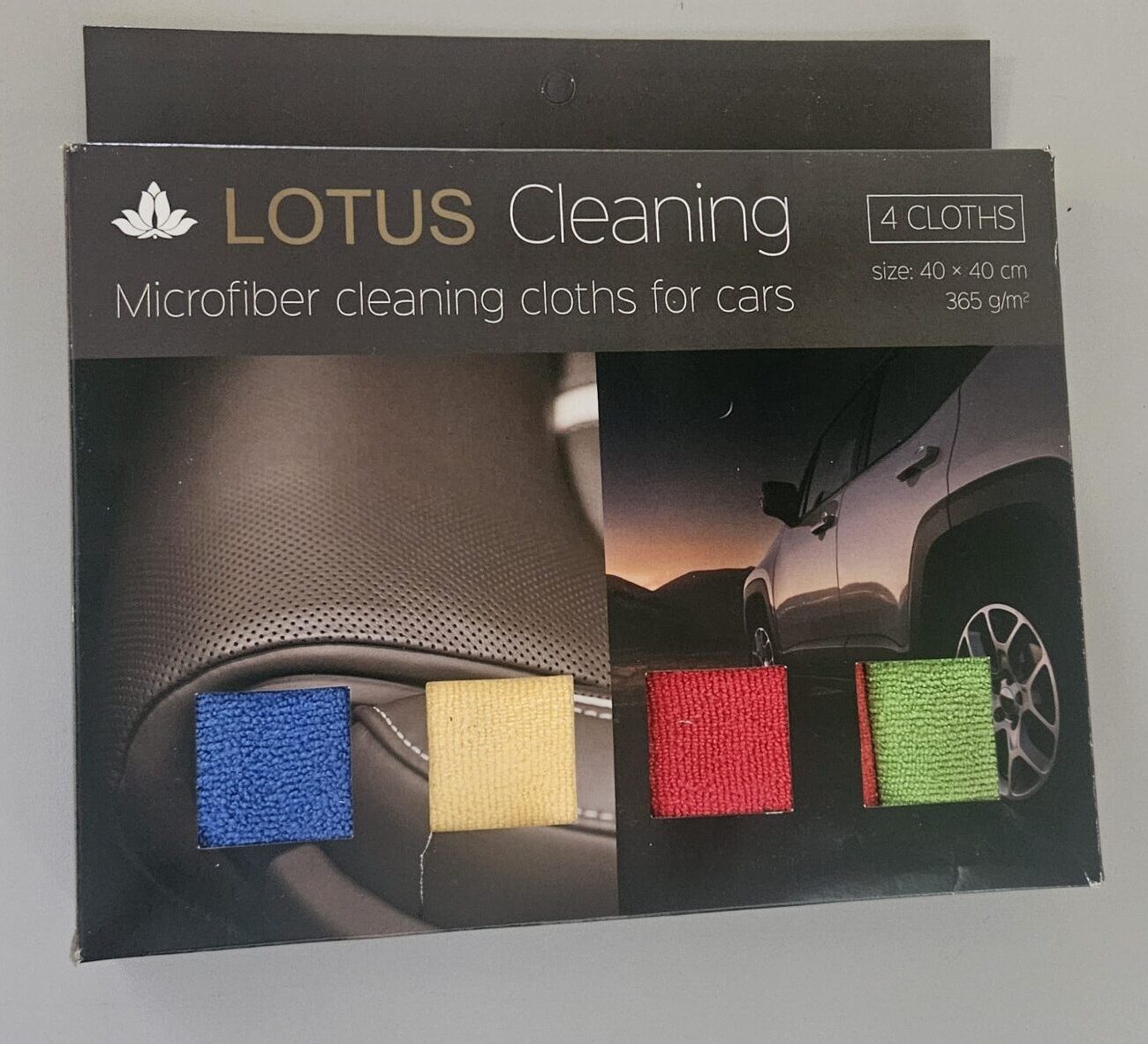 Lotus mikroszálas autóáplási törlőkendő (4db)