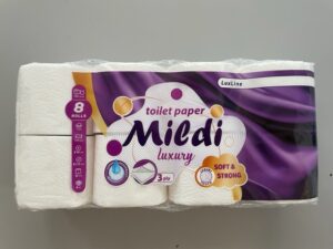 Mildi Toalett papír,  8 tekercs/csomag, 3 réteg, 152 lap/tekercs