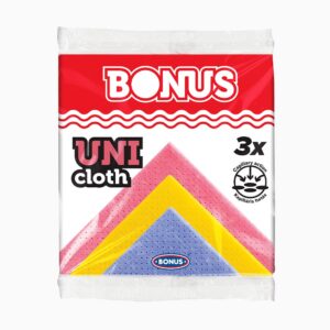 Bonus uni törlőkendő, lyukacsos, 3 db-os